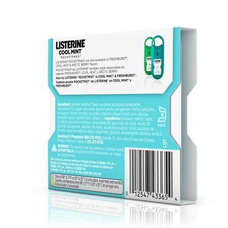Listerine Listerine Pocketpaks Coolmint Breath Strips 24 Strips, PK144 5243365
